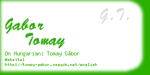 gabor tomay business card